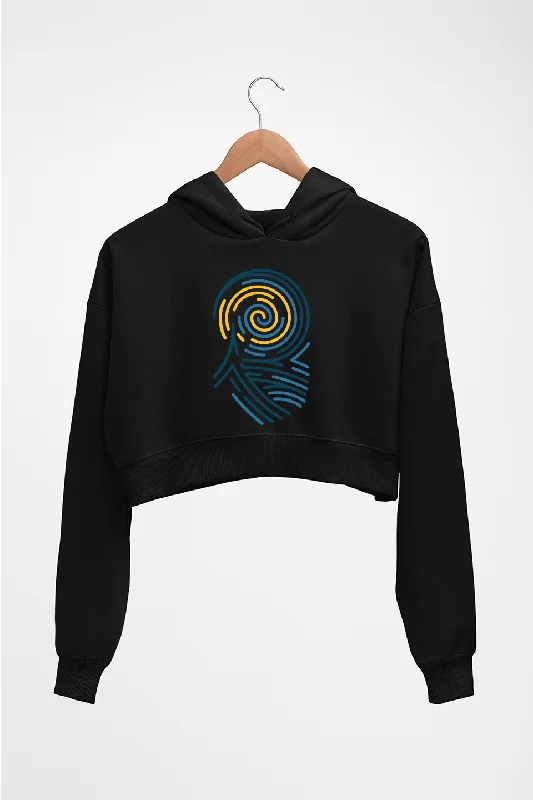 Vincent van Gogh Crop HOODIE FOR WOMEN