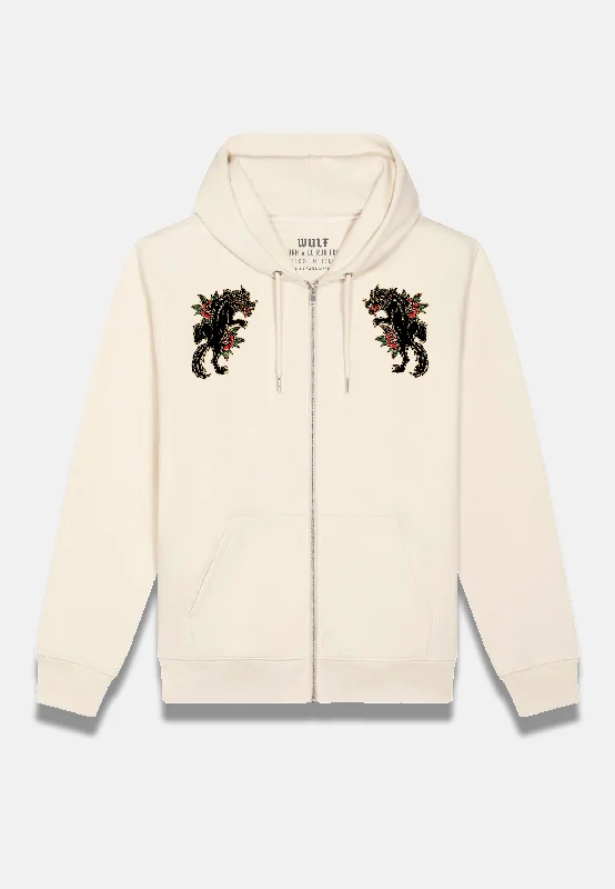 Black Rose Wulf Hoodie Cream