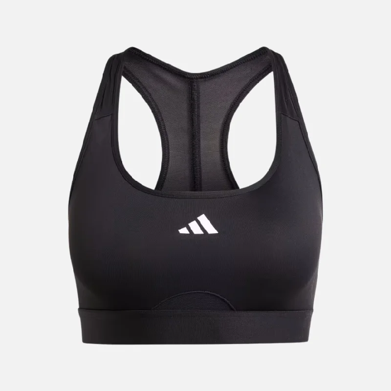 Adidas Powerreact Training Medium Support Bra -Black