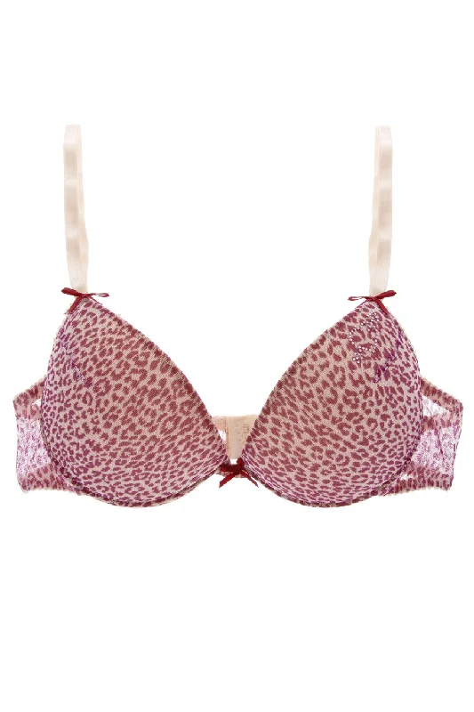 BLUMARINE LEOPARD Fuchsia Bra