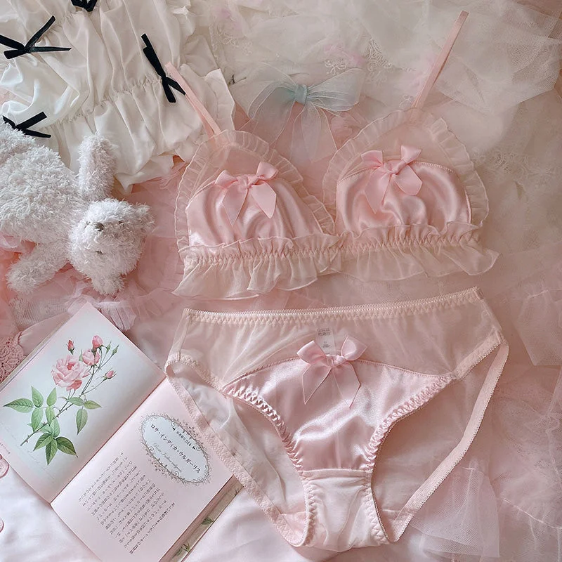 Cute Sexy Bow Control Lolita Bra Set