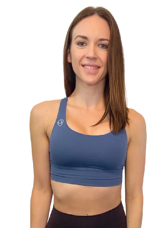 Genesis Matte Blue Sports Bra