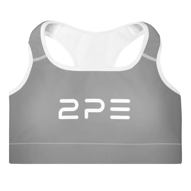 Gray Padded Sports Bra