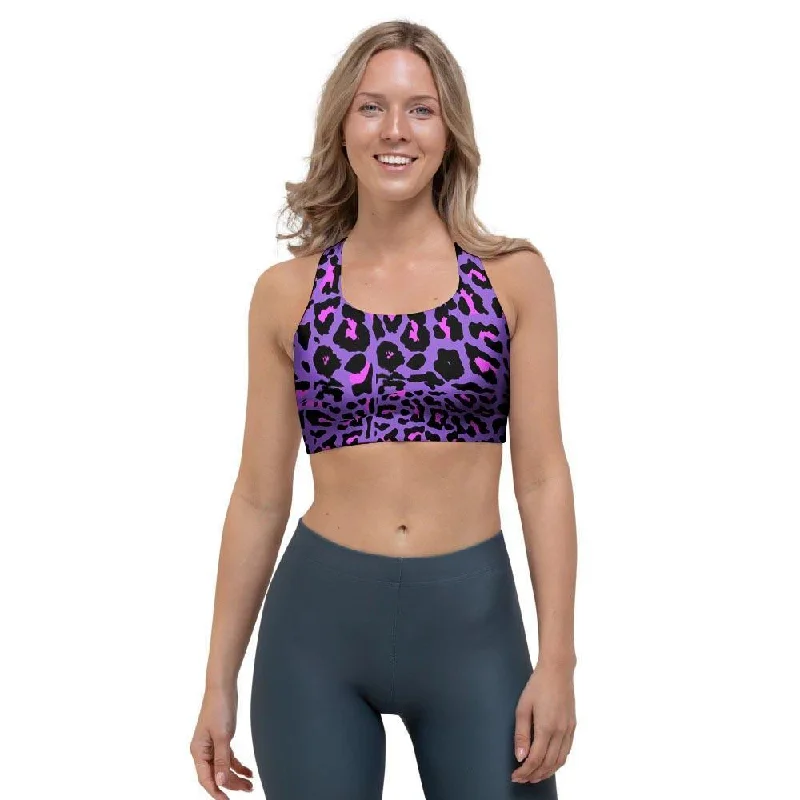 Purple Leopard Sports Bra