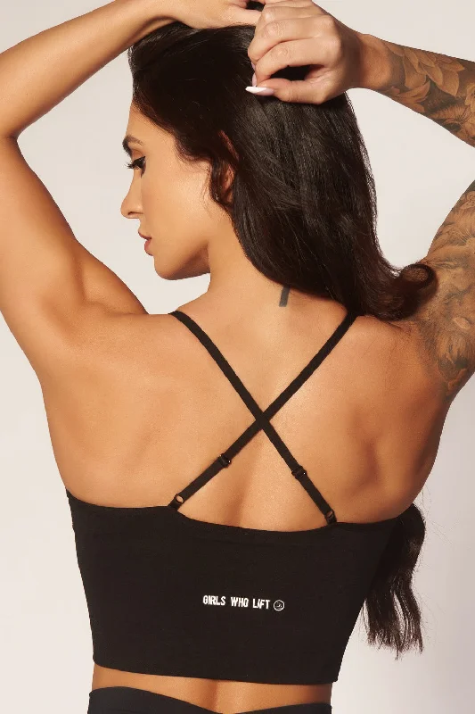 Rebellion Crop Bra - Black