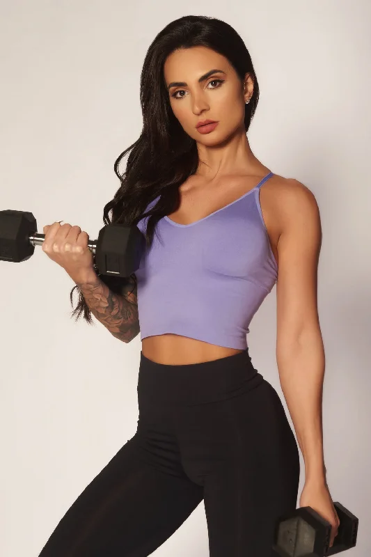 Rebellion Crop Bra - Lavender