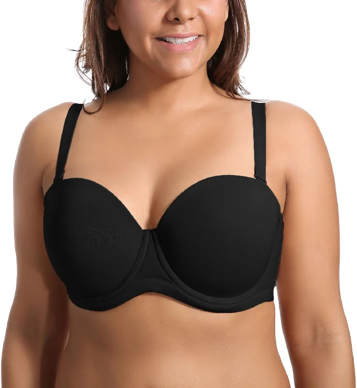 SheCurve® Women's Underwire Contour Multiway Full Coverage Strapless Bra Plus Size