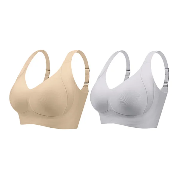 Shecurve®Enhanced w Support Adjustment Comfort Bra-Skin+Grey