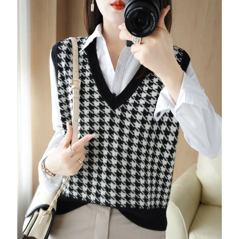 Houndstooth Black