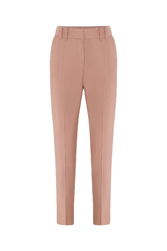 High waist pleated trousers