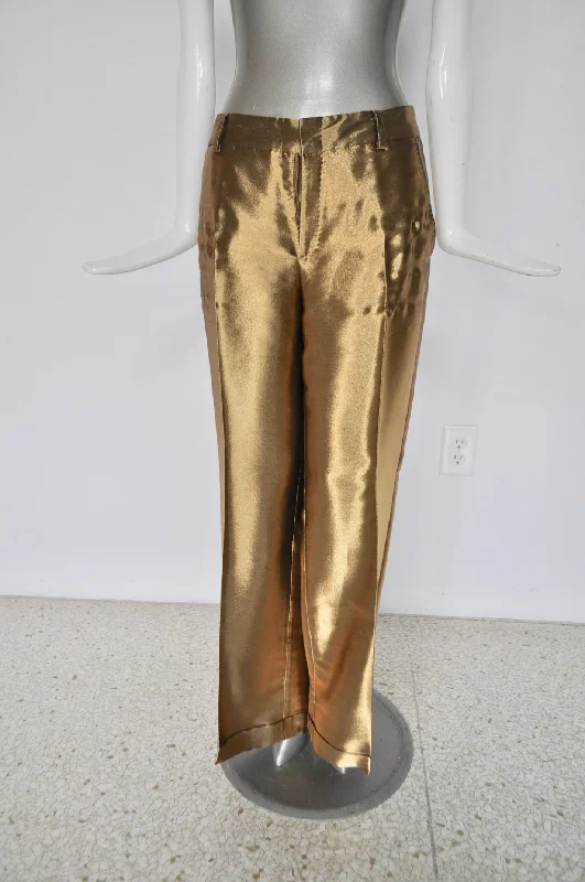 Gucci trousers gold wide legs