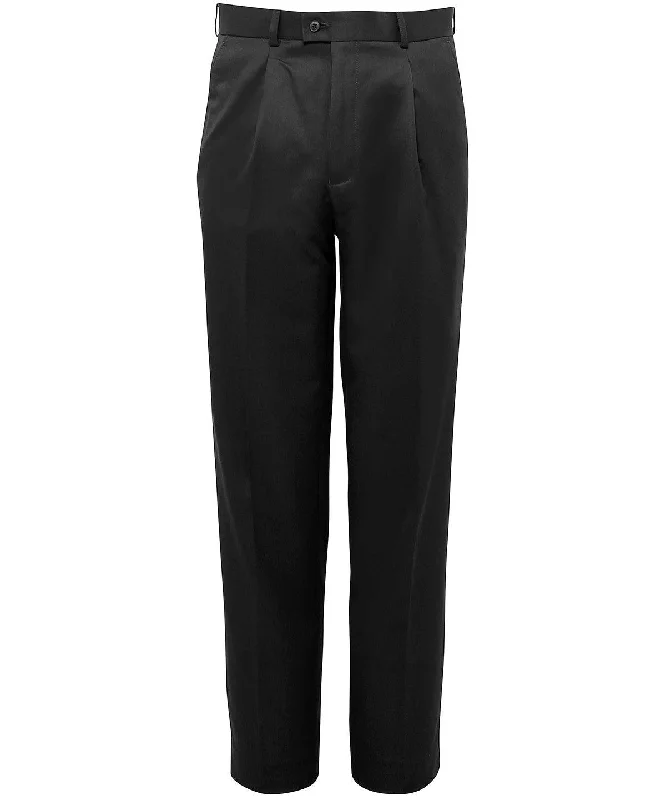 Black - Delta single pleat trousers