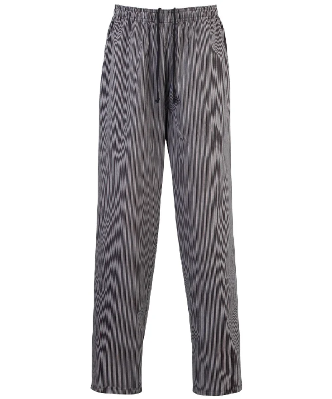 Black/Grey Fine Stripe - Essential chef's trousers