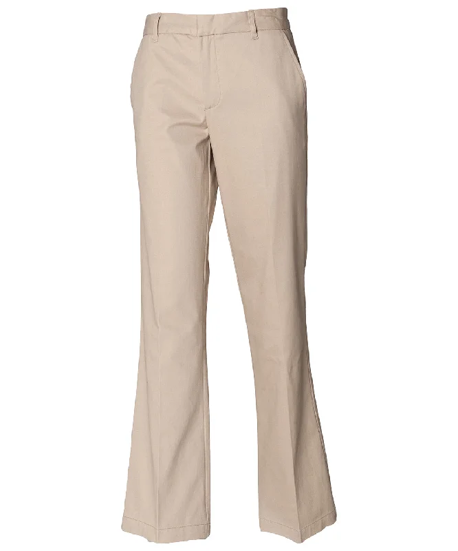 Stone - Women's Teflon®-coated flat front trousers