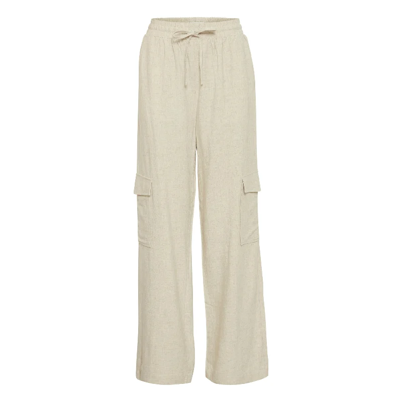 Oatmeal Melange Ihdaley  Trousers