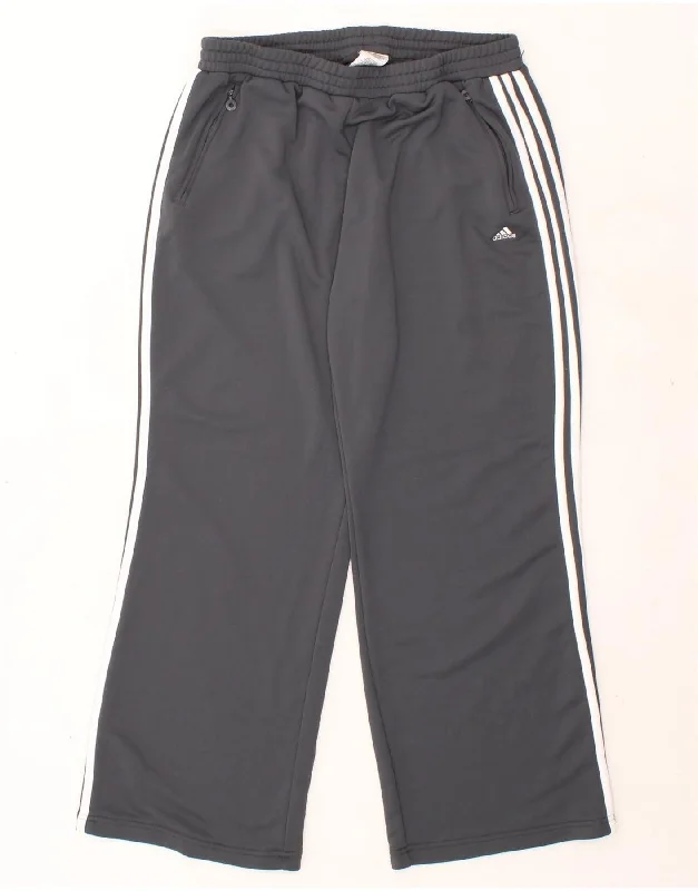 ADIDAS Womens Tracksuit Trousers UK 16 Large Grey Polyester