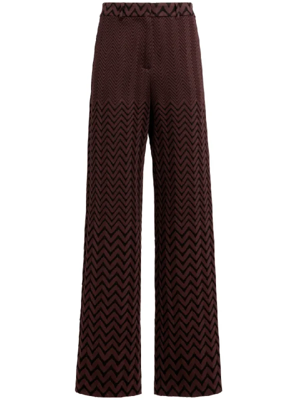 Geometric-patterned trousers