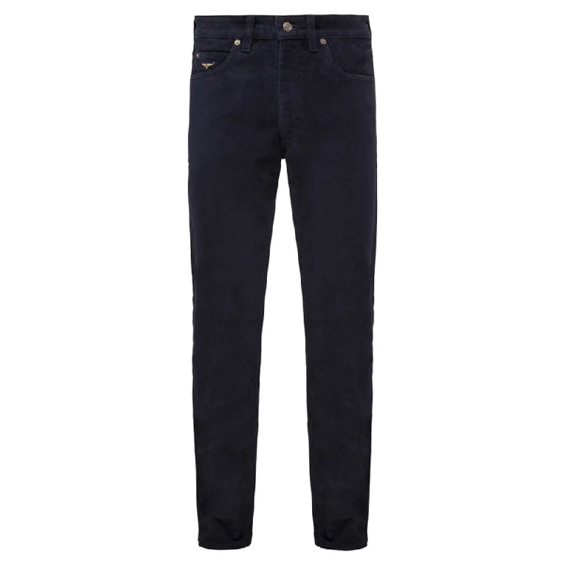 Luxury Moleskin Trousers - Navy