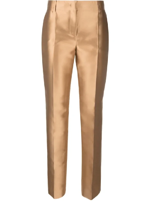 Mikado tailored trousers in gold