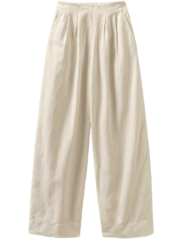 Toast Cotton Linen Wide Leg Trousers Parchment