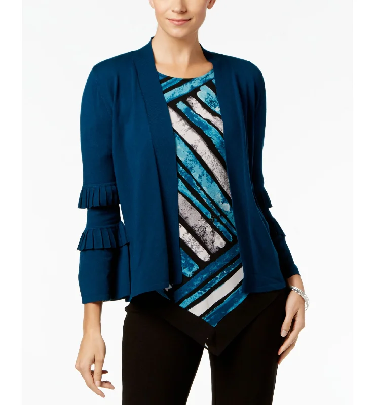 Alfani Double Pleated Cardigan