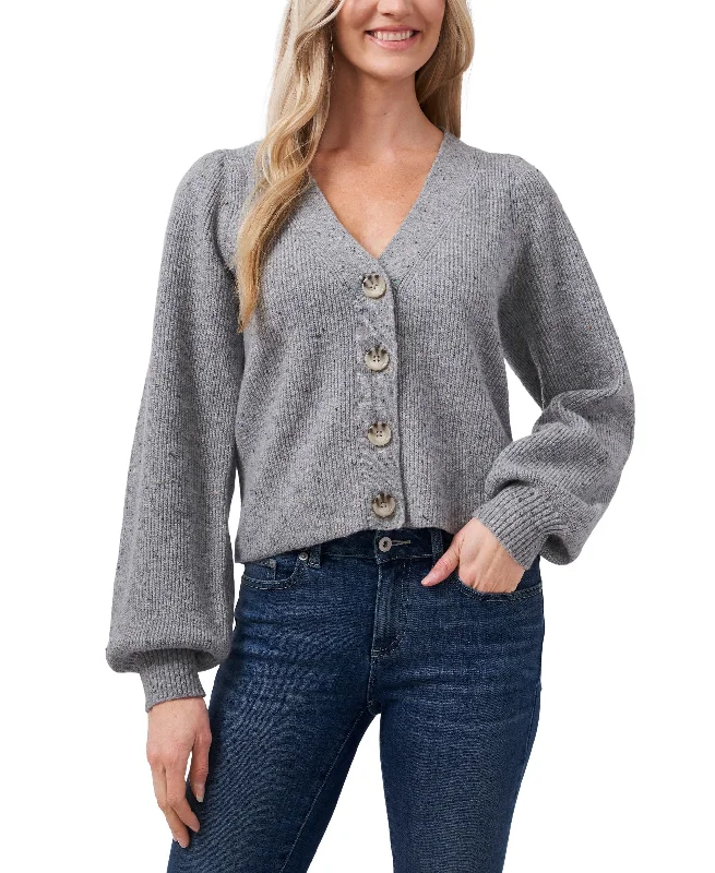 Cece Puff Sleeve Cardigan Sweaer