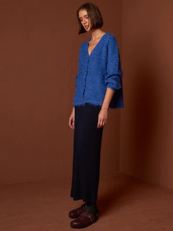 Indi & Cold Oversize Cardigan in Azul