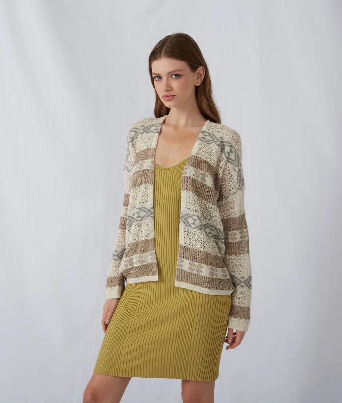 Lace & Jacquard Cardigan