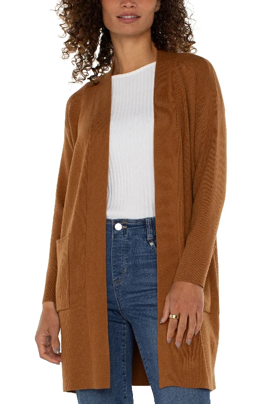 OPEN FRONT CARDIGAN SWEATER